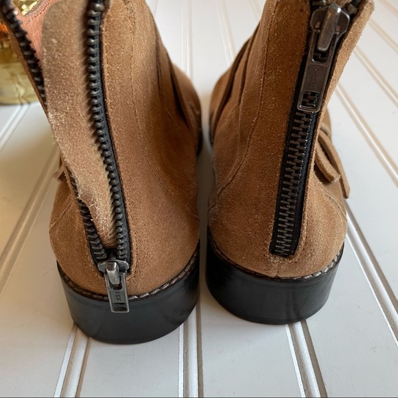 Eight Second Angel Sandstone Suede Bailey Double Buckle Bootie - Picture 3 of 5